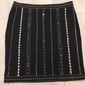 Black beaded skirt